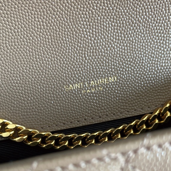 Saint Laurent YSL Small Envelope Quilted Matelassé Chain Leather Shoulder Bag - Picture 5 of 16